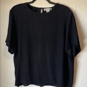 VTG Elegant Black Women's Silk Top
